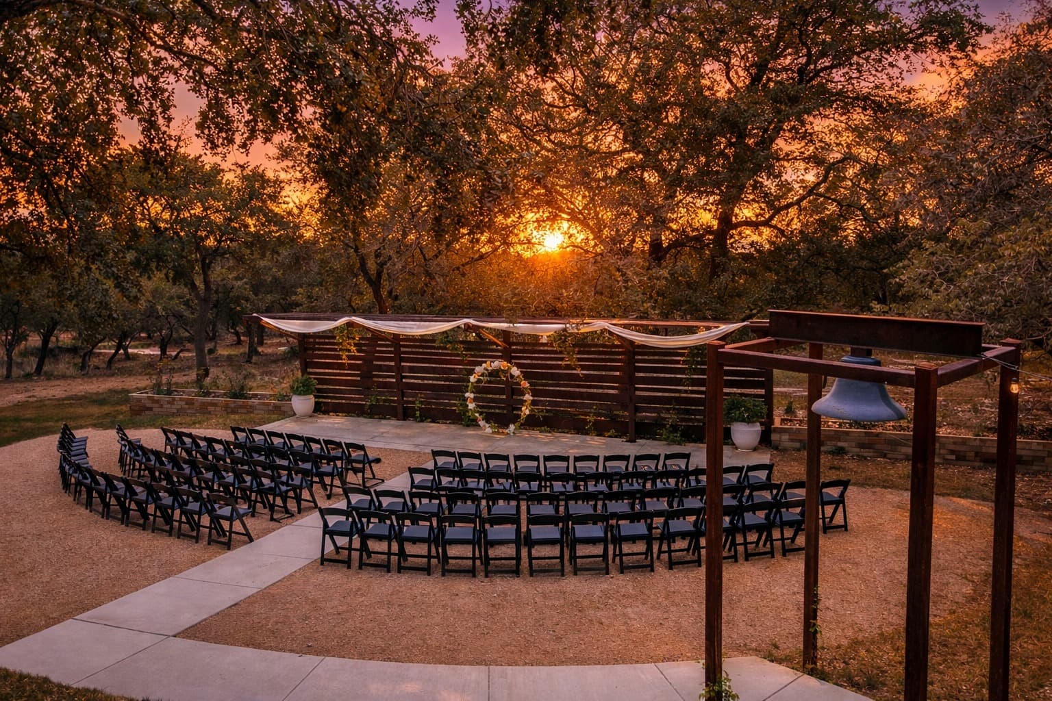 Prima Vista Ceremony Site at Sunset
