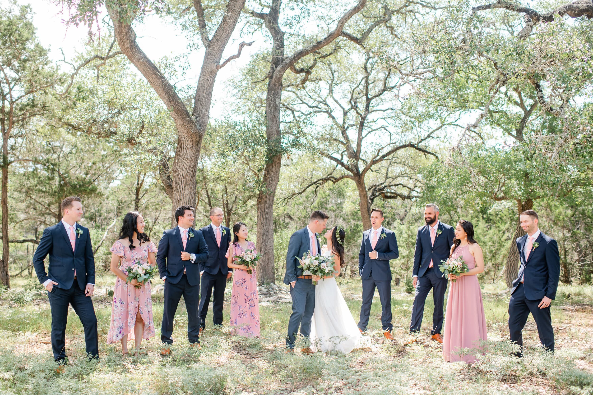 Wedding Party First Look Reaction