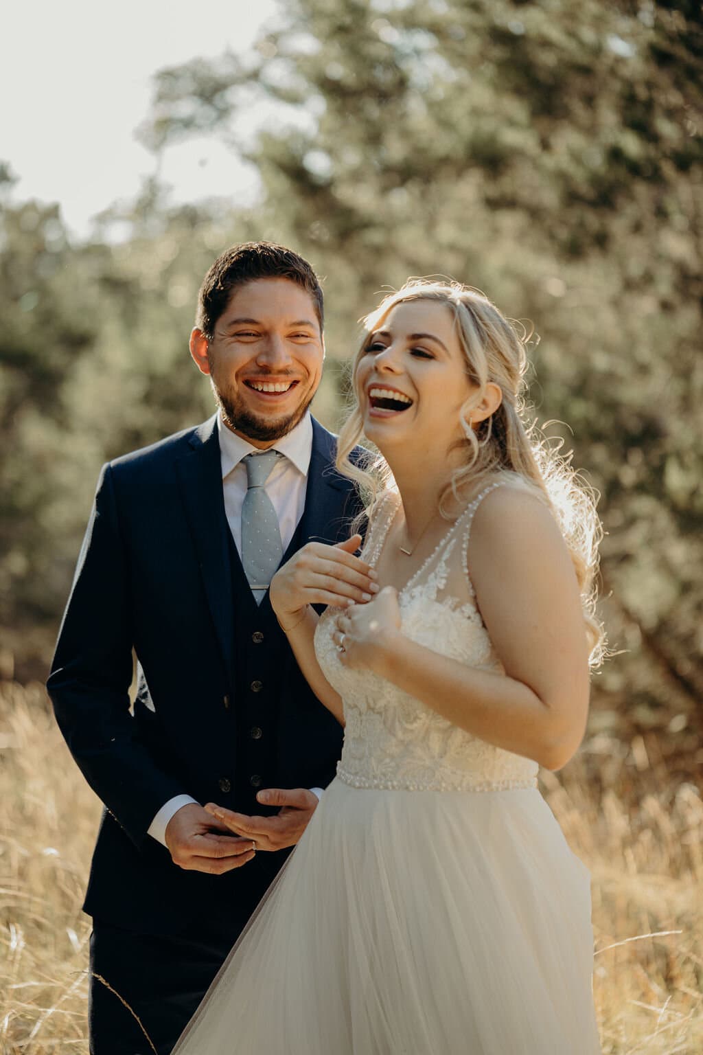 Golden Hour Wedding Portrait