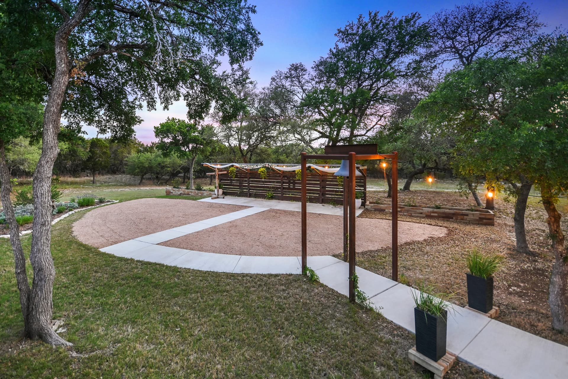 Ceremony Site at Dusk