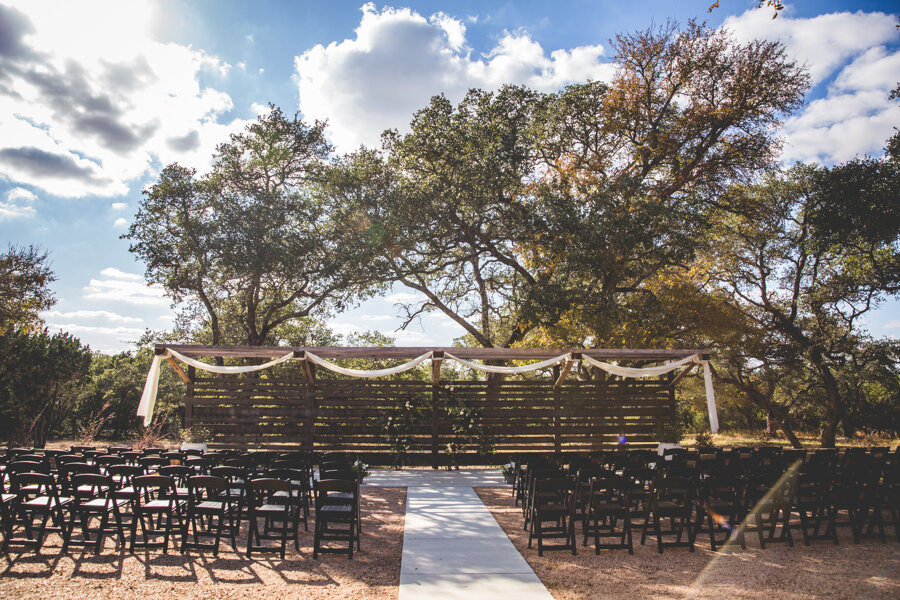Prima Vista outdoor ceremony pavilion with floral arbor